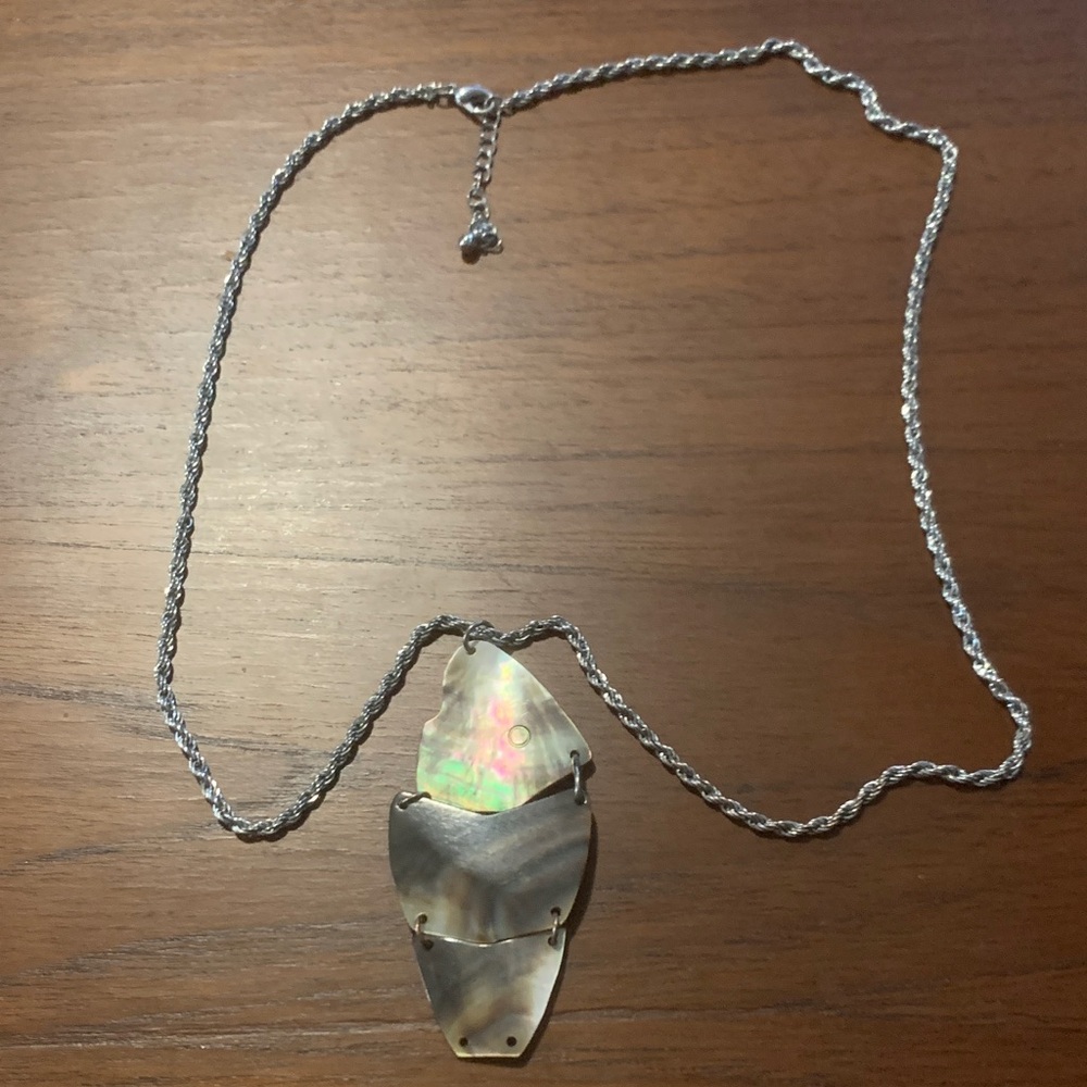 Mother of Pearl Silver Necklace